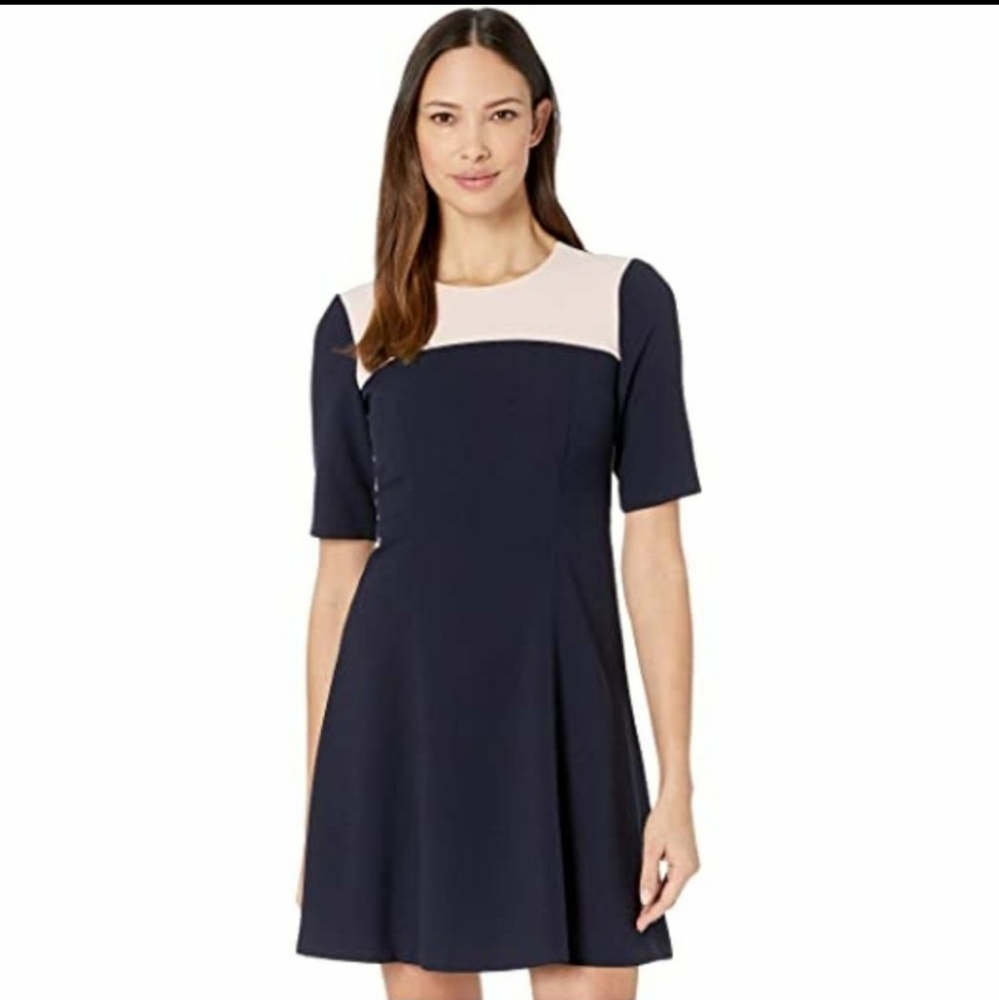 NWT Vince Camuto Navy Kors Dress
